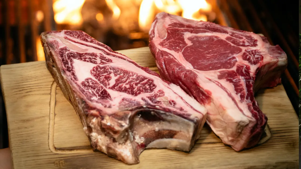 Chuletón de vaca Simmental, carne madurada 45 días y cocinada a la brasa en el restaurante la Madurada Guinardó